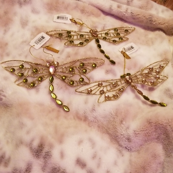 💖3 NWT DRAGONFLY ORNAMENTS 💖 - Picture 1 of 7